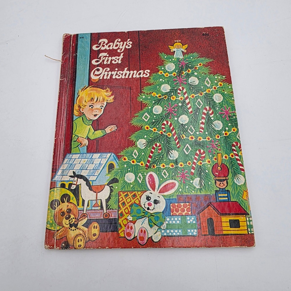 Vintage 1975 Wonder Books Baby's First Christmas Eleanor Dart Illustrated 876